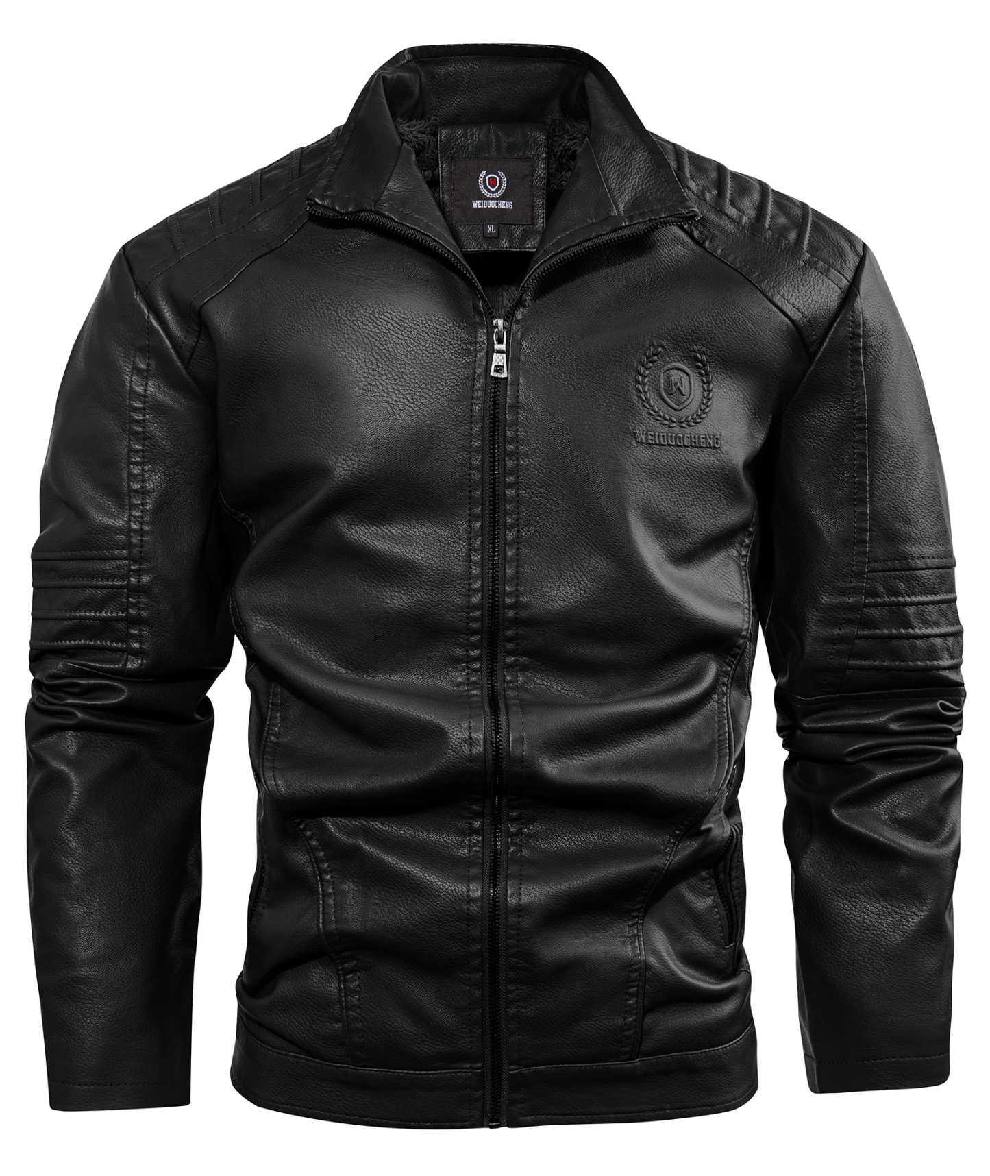 ZITY Men's Full Zipper Regular Fit Leather Jacket-ZPK007130