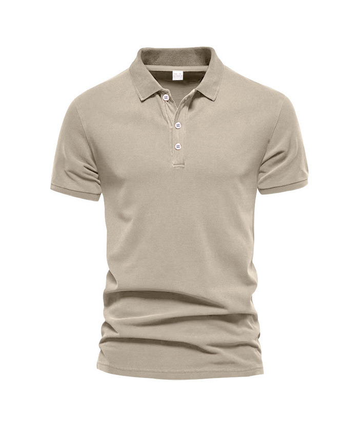 Men's Casual Summer Solid Color Slim Fit Polo Shirt-DUMPO06025