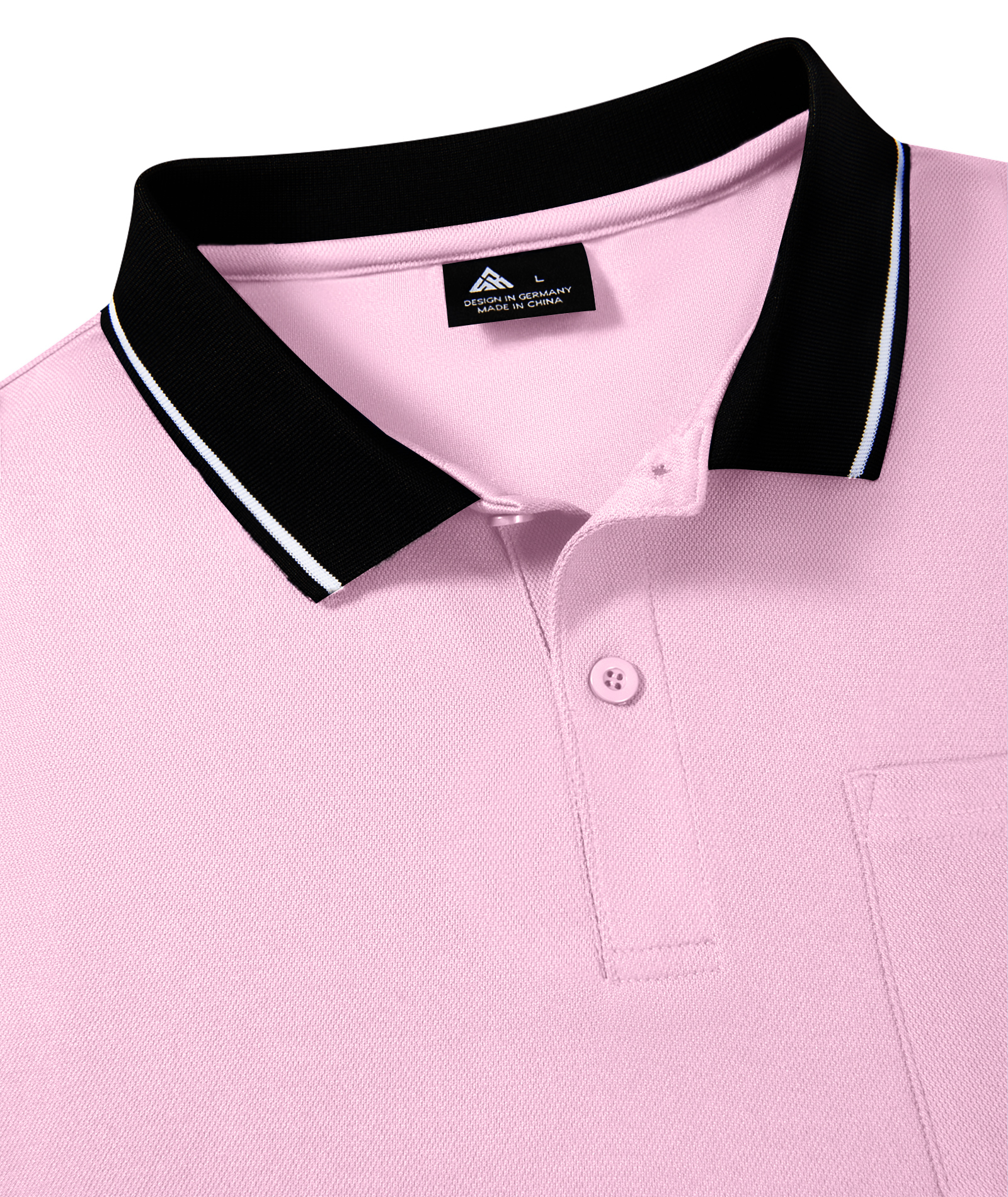 ZITY Men's Contrast Collar Slim Fit Polo Shirt-CUMPO05144