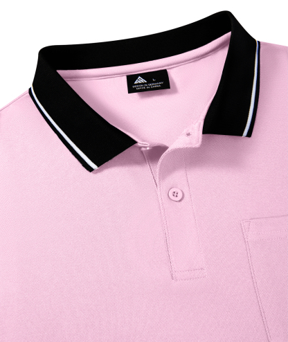 ZITY Men's Contrast Collar Slim Fit Polo Shirt-CUMPO05144