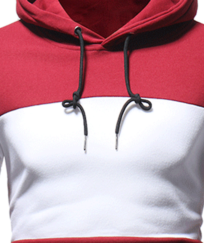 ZITY Men's Long Sleeve Color Block with Pocket Casual Hoodie-DUMHD05001|Zitysports