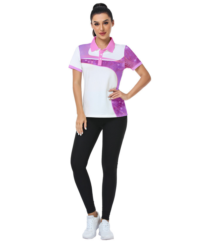 Pink dri fit golf polo women's - Moisture-wicking golf wear