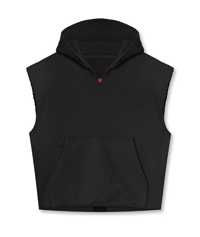 ZITY Men's multi-pocket Sleeveless Pullover Hoodie-DUMHD05487
