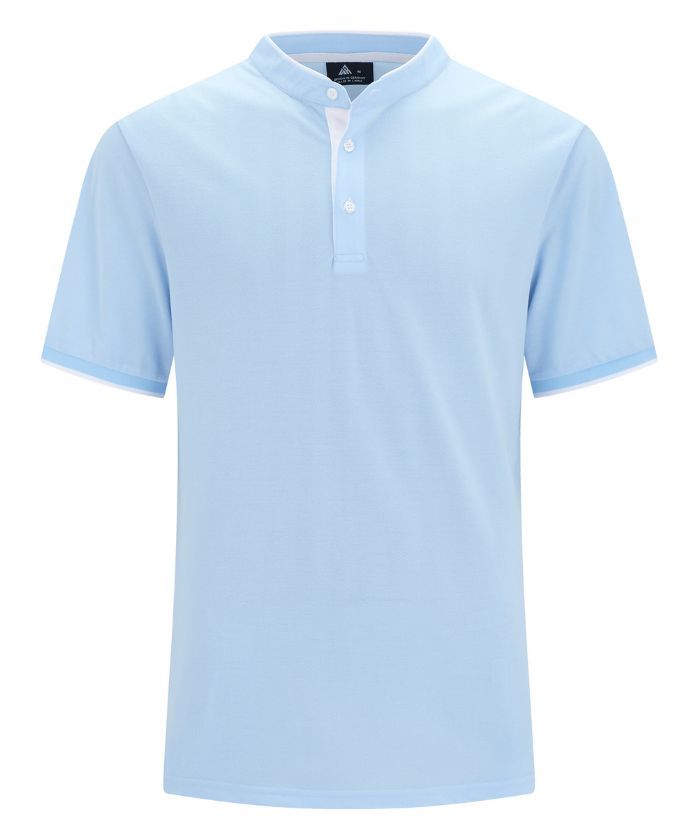 ZITY Men's Dri Fit Button Up Summer T-Shirt-CUMSS01094