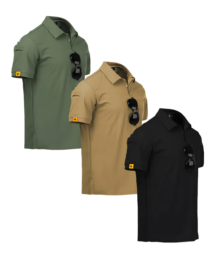 5/3 Pack Men's Solid Color Polo Shirt-TZUHE00105