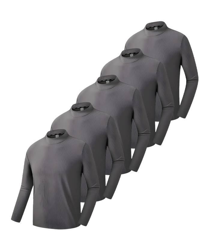 5 Pack Men's Long Sleeve Performance T-Shirt-DZUHE00170