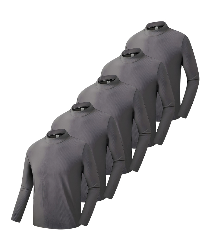 5 Pack Men's Long Sleeve Performance T-Shirt-DZUHE00170