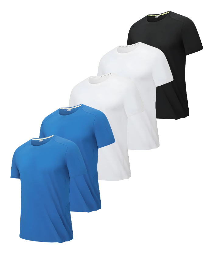Men's Summer Slim Fit Solid Color T-Shirt Pack of 5/3 | Zitysports