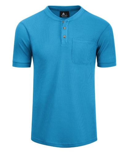 ZITY Men's Slim Fit Button Up Summer T-Shirt-CUMSS01031