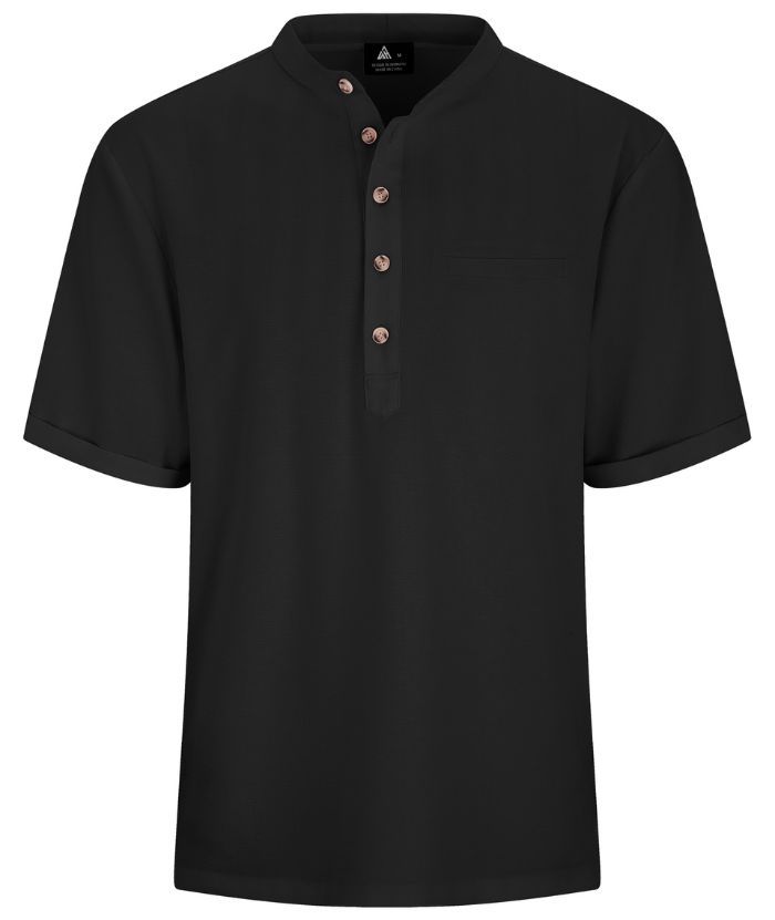 ZITY Men's Dri Fit Summer Henley T-Shirt-CUMSS01288