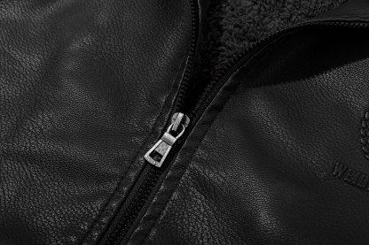 ZITY Men's Full Zipper Regular Fit Leather Jacket-ZPK007130