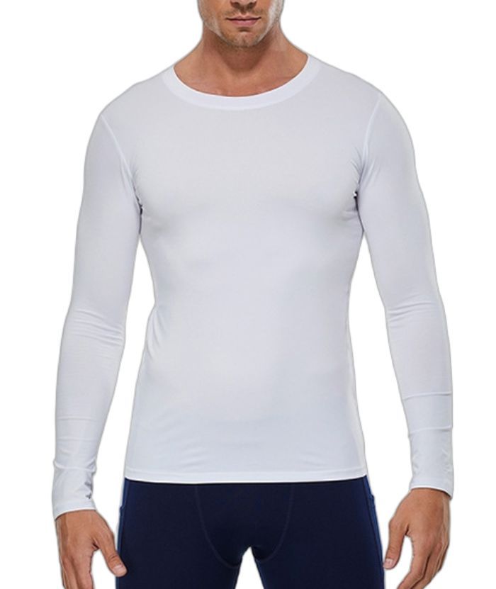 ZITY Men's Long Sleeve Round Neck Compression T-Shirt-DUMLS05951