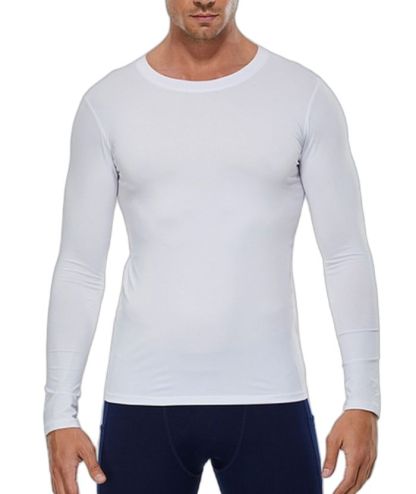 ZITY Men's Long Sleeve Round Neck Compression T-Shirt-DUMLS05951