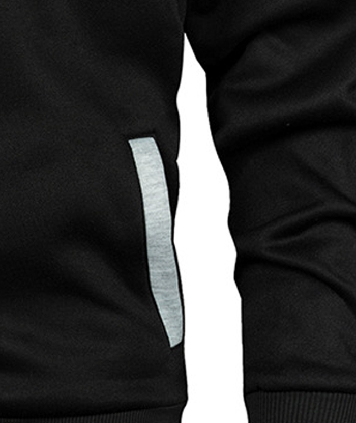 ZITY Men's Color Blocking Contrast Hooded Casual Sports Hoodie-DUMFH04839 | Zitysports