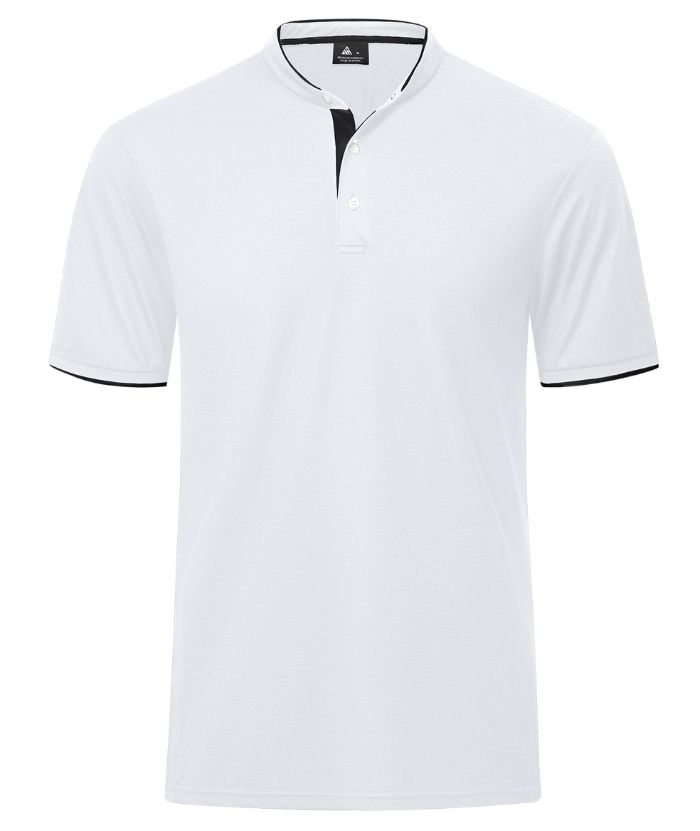 ZITY Men's Dri Fit Button Up Summer T-Shirt-CUMSS01094