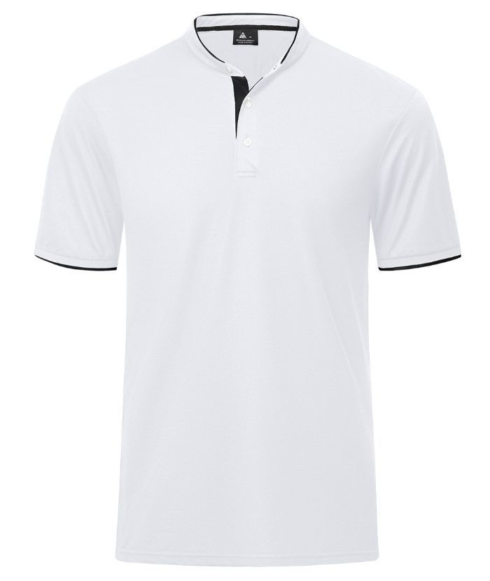 ZITY Men's Dri Fit Button Up Summer T-Shirt-CUMSS01094