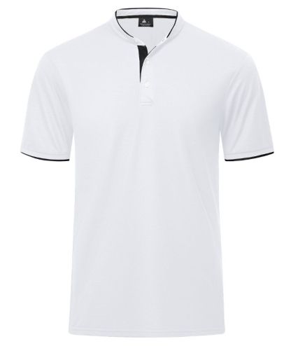 ZITY Men's Dri Fit Button Up Summer T-Shirt-CUMSS01094