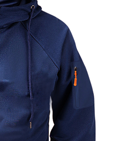 ZITY Men's Solid Quarter-Zip Hoodie-DUMFH04875 | Zitysports