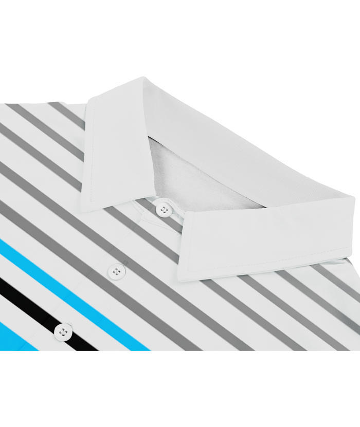 ZITY Men's Striped Color Block Dri Fit Polo Shirt-APOH700052