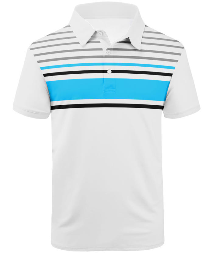ZITY Men's Striped Color Block Dri Fit Polo Shirt-APOH700052