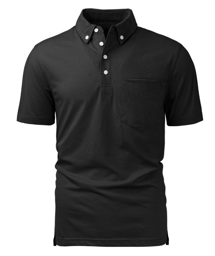ZITY Men's Button Down Slim Fit Polo Shirt-CUMPO01277
