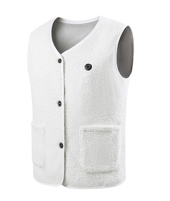 Unisex Sherpa 16 Heating Zones Fleece Heated Vest-2316