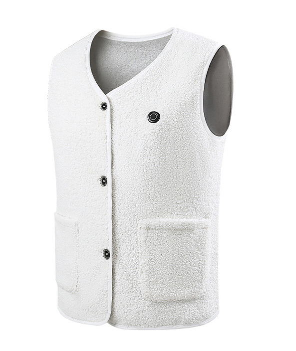 Unisex Sherpa 16 Heating Zones Fleece Heated Vest-2316