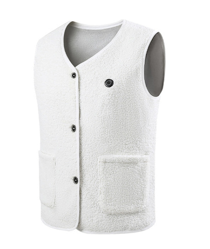 Unisex Sherpa 16 Heating Zones Fleece Heated Vest-2316