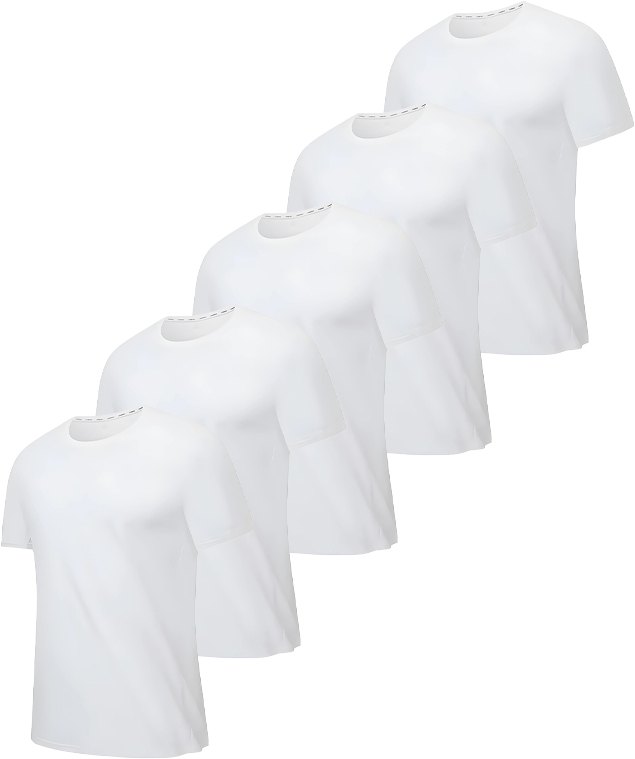 5 Pack/3 Pack Men's Summer Slim Fit Solid Color T-Shirt-DZUHE00184