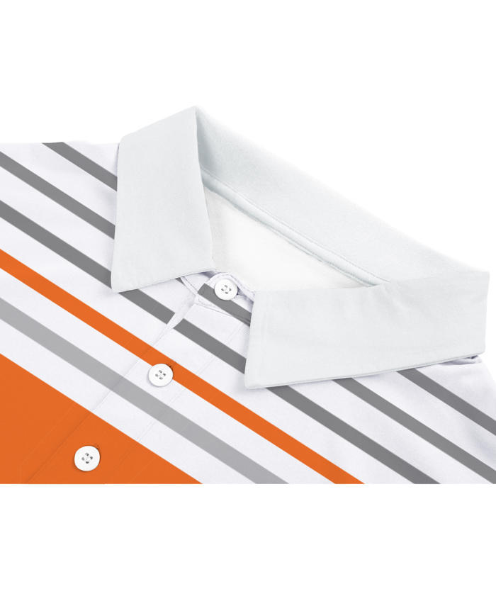 ZITY Men's Striped Color Block Dri Fit Polo Shirt-APOH700052