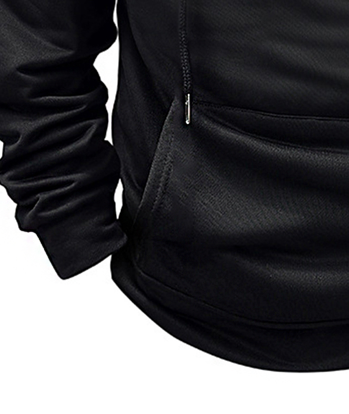 ZITY Men's Solid Quarter-Zip Hoodie-DUMFH04875 | Zitysports