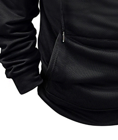 ZITY Men's Solid Quarter-Zip Hoodie-DUMFH04875 | Zitysports