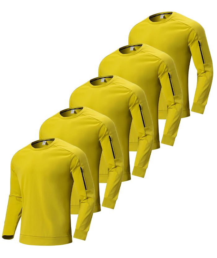 ZITY Men's Moisture Wicking Pullover Long Sleeve T-Shirt-DZUHE00166