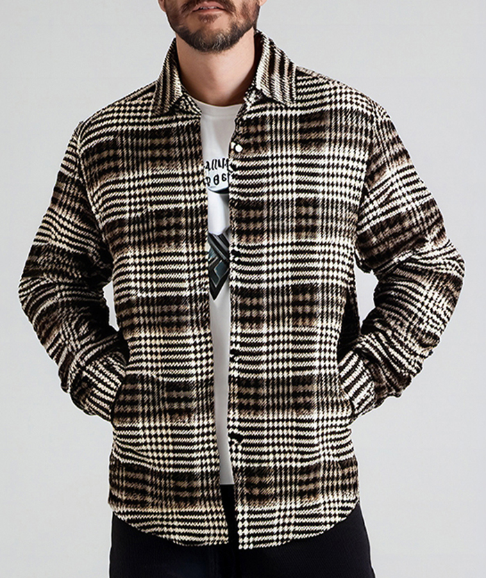 ZITY Men's Long Sleeve Plaid Flannel Shirt-DUMLT05317|Zitysports