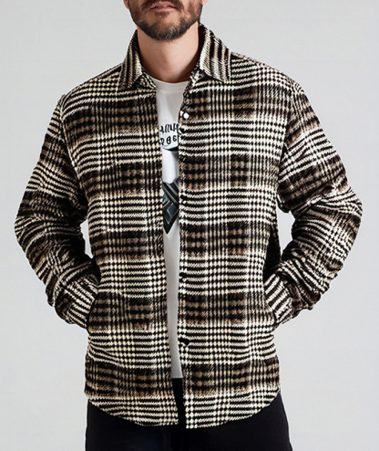 ZITY Men's Long Sleeve Plaid Flannel Shirt-DUMLT05317|Zitysports