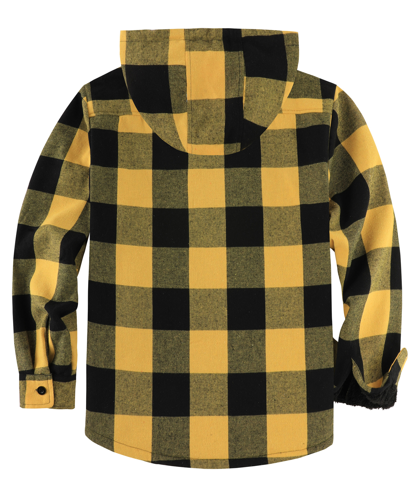 ZITY Men's Autumn Winter Plaid Thick Sherpa Line Hoodie-CUMJA05731