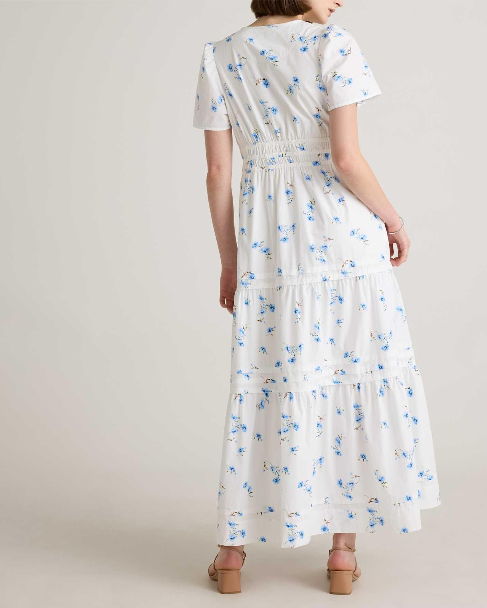 Poplin Tiered Maxi Dress (Buy 2 Free Shipping)
