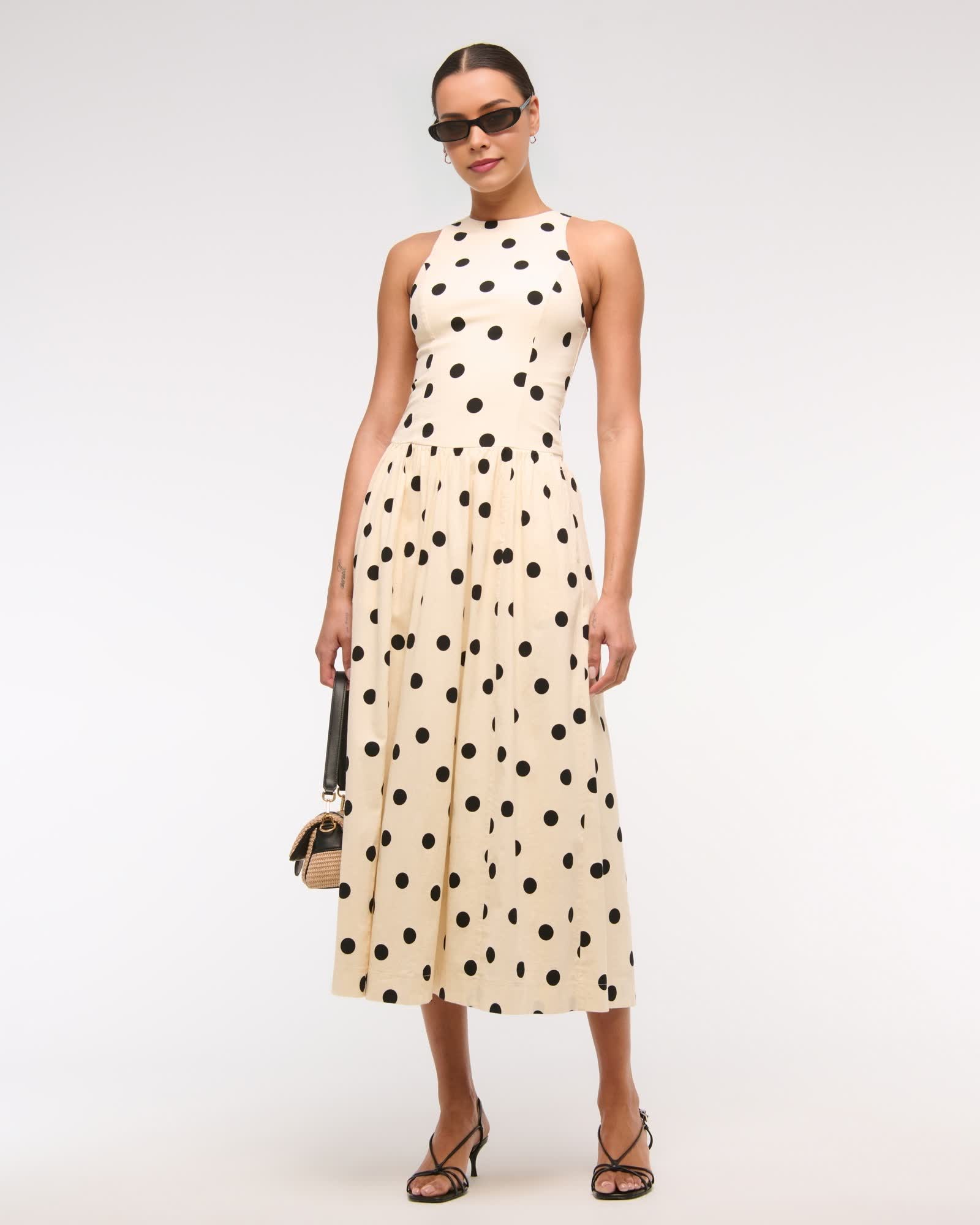 Drop-Waist Midi Dress