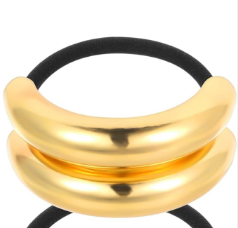 GIFTS FOR LOVED ONES🔥Glossy Gold Hair Cuffs Metal Hair Tie