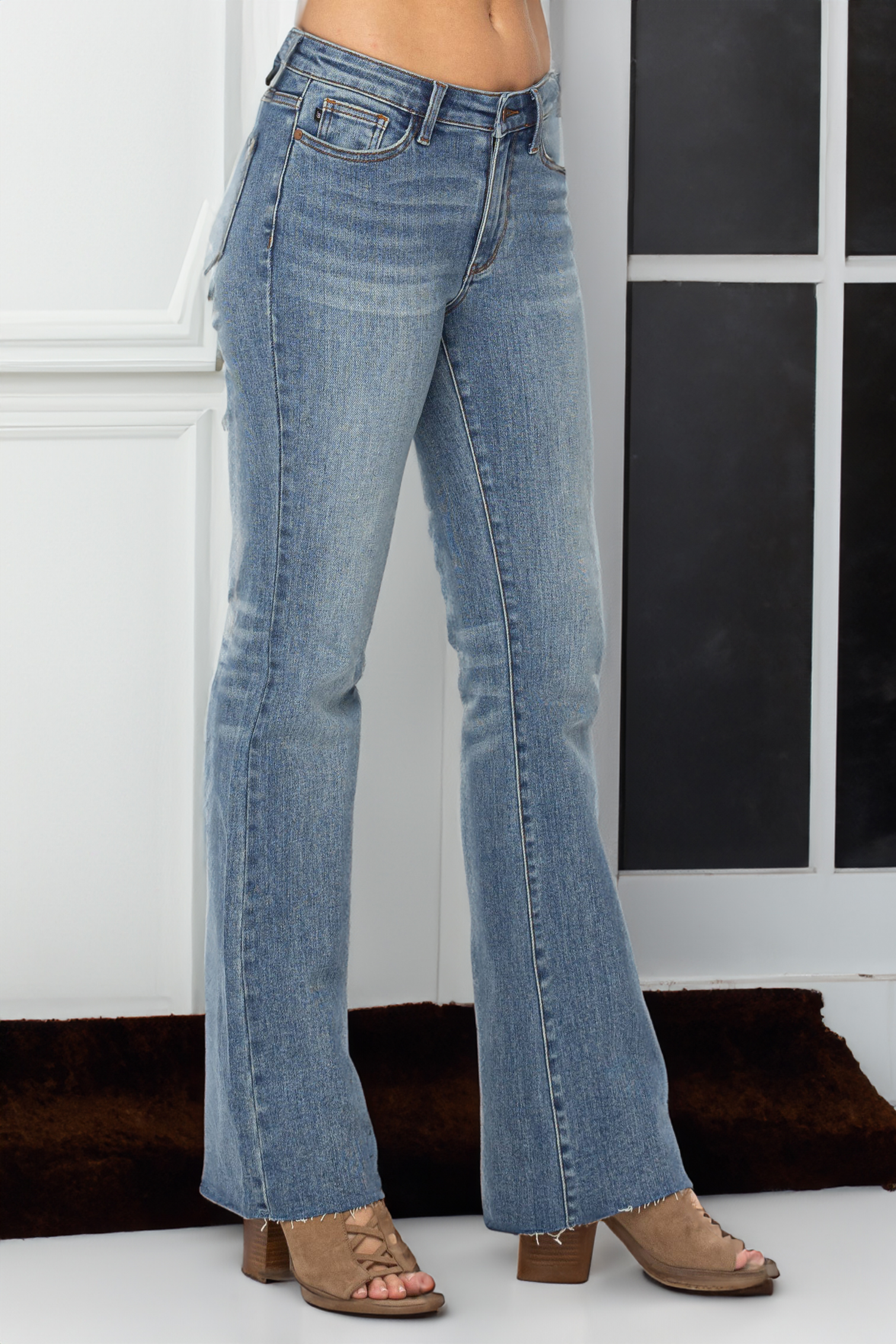 2023 JUDY Mid-Rise Tummy Tuck Bootcut Jeans (Buy 2 Free Shipping)