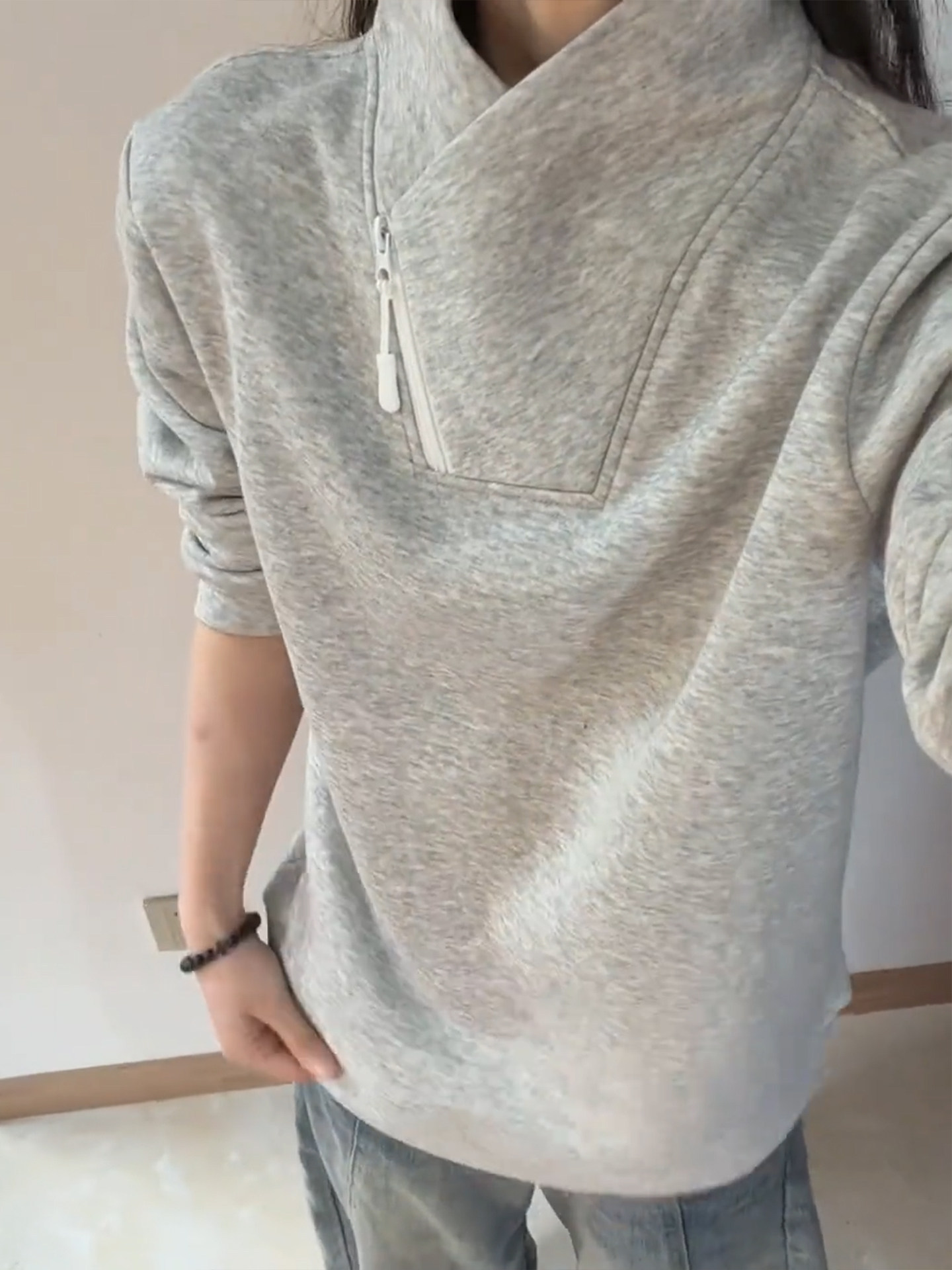 Stand Collar Pullover Sweatshirt (Buy 2 Free Shipping)