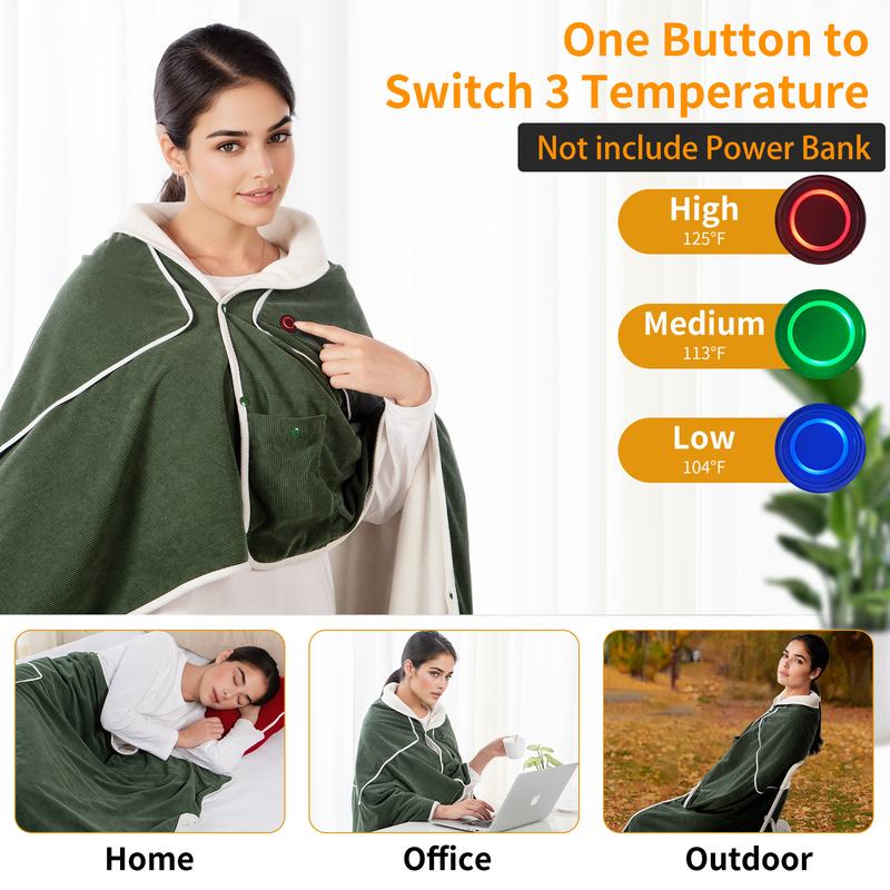 🎅Best Winter Gifts 🔥4 in 1 Favorite Portable Heated Shawl (Buy 2 Free Shipping)
