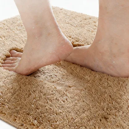 Soft Bathroom Flocked Rug