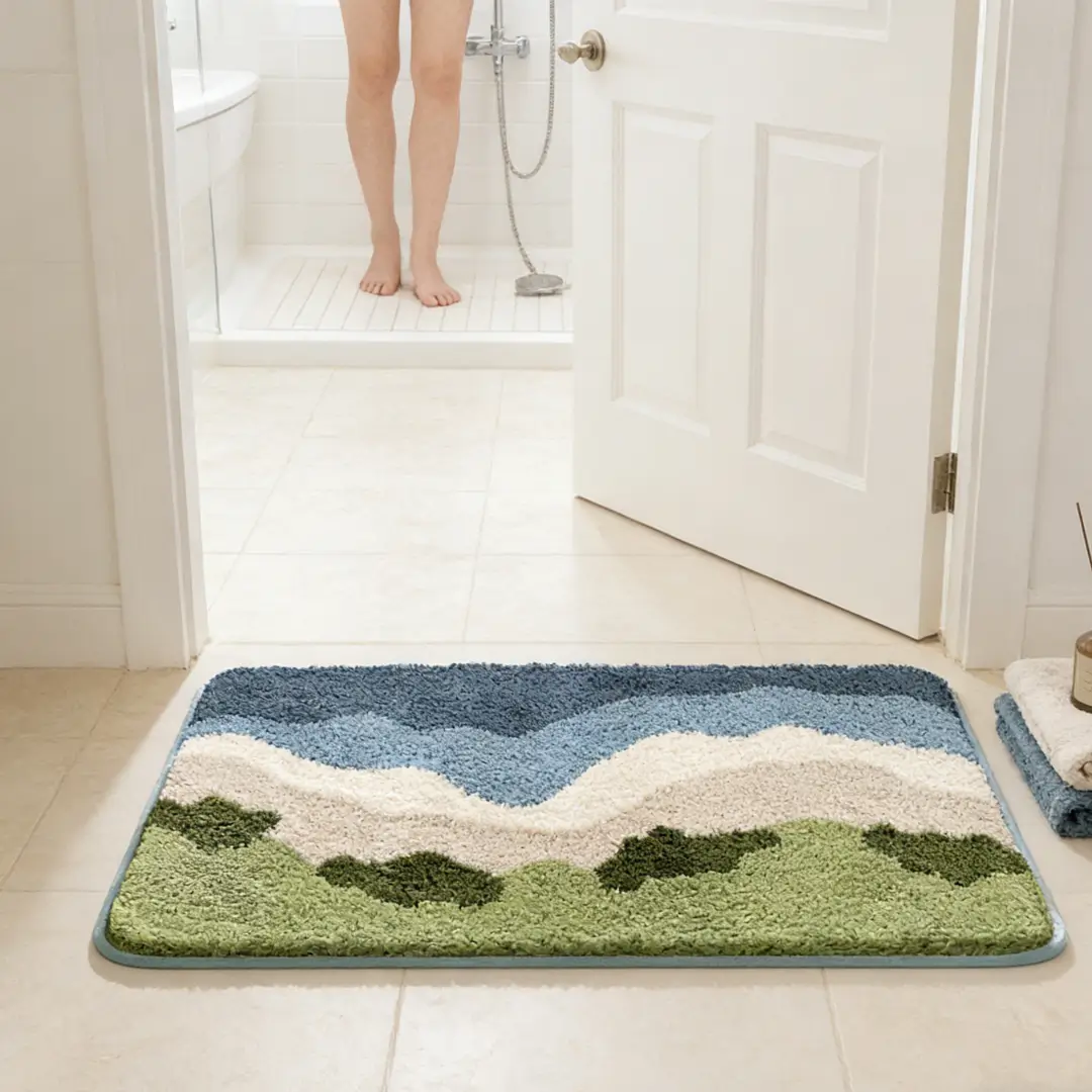 Coastal Meadow Flocked Rug