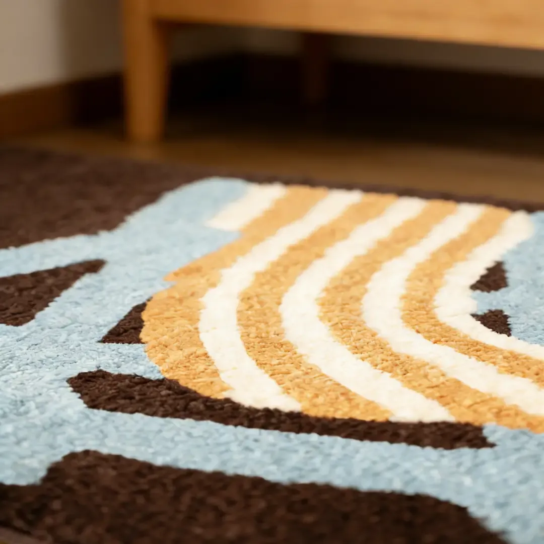 Coastal Lounge Flocked Rug