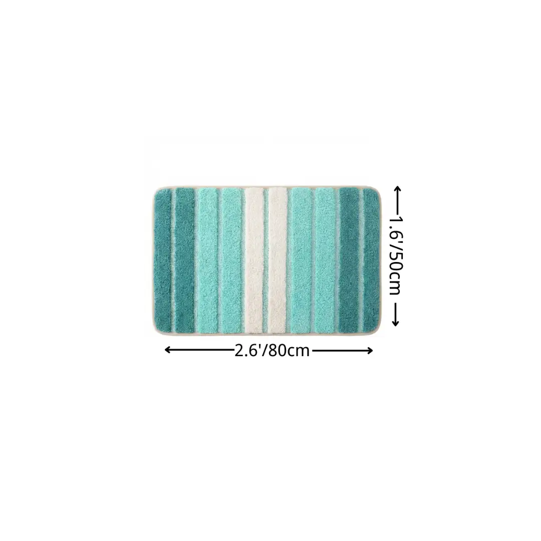Gradient Stripe Flocked Rug