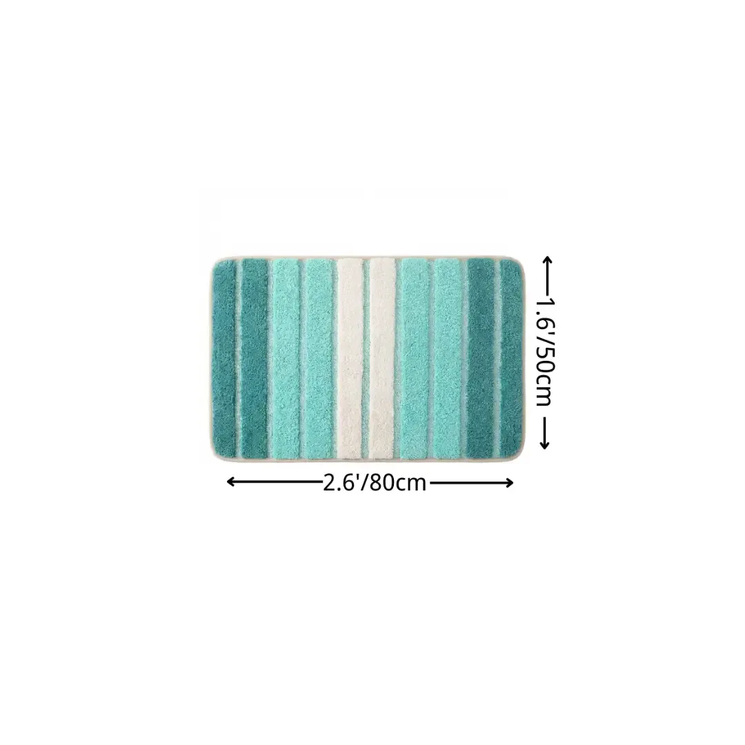 Gradient Stripe Flocked Rug