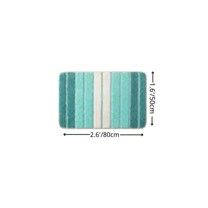 Gradient Stripe Flocked Rug