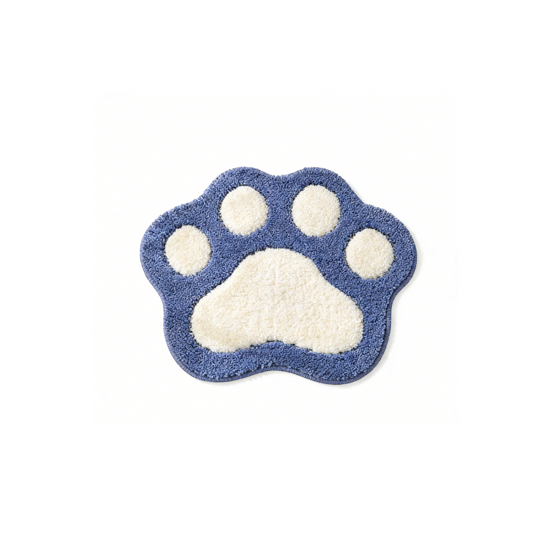 Cute Paw Print Tufted Rug
