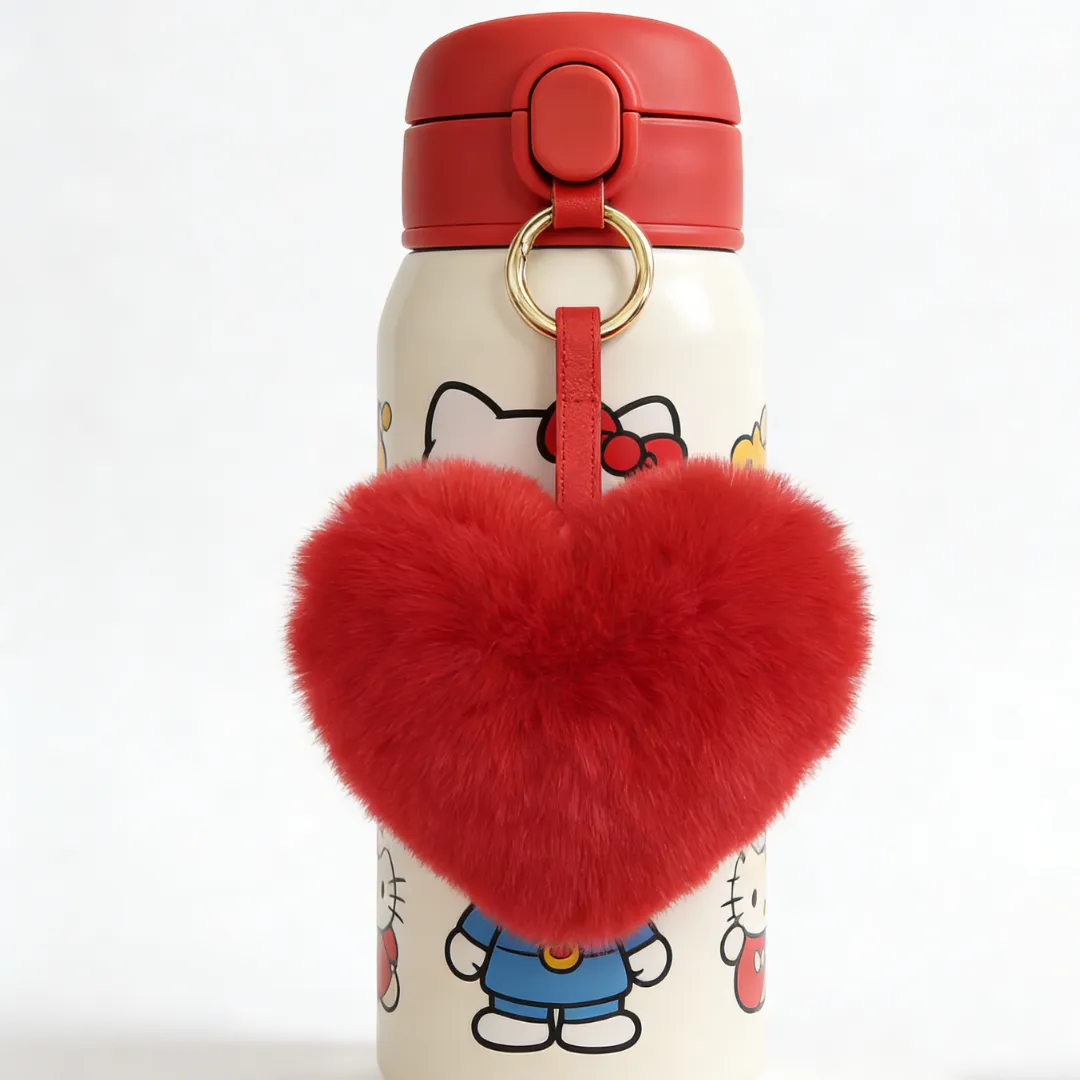 Heart Plush Keychain Bag Charm